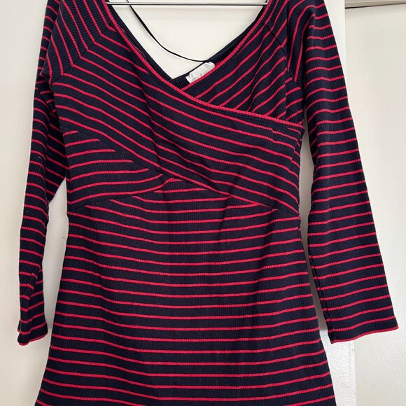 Anthropologie Striped Off-The-Shoulder Tee by Deletta (size S) - Picture 4 of 4